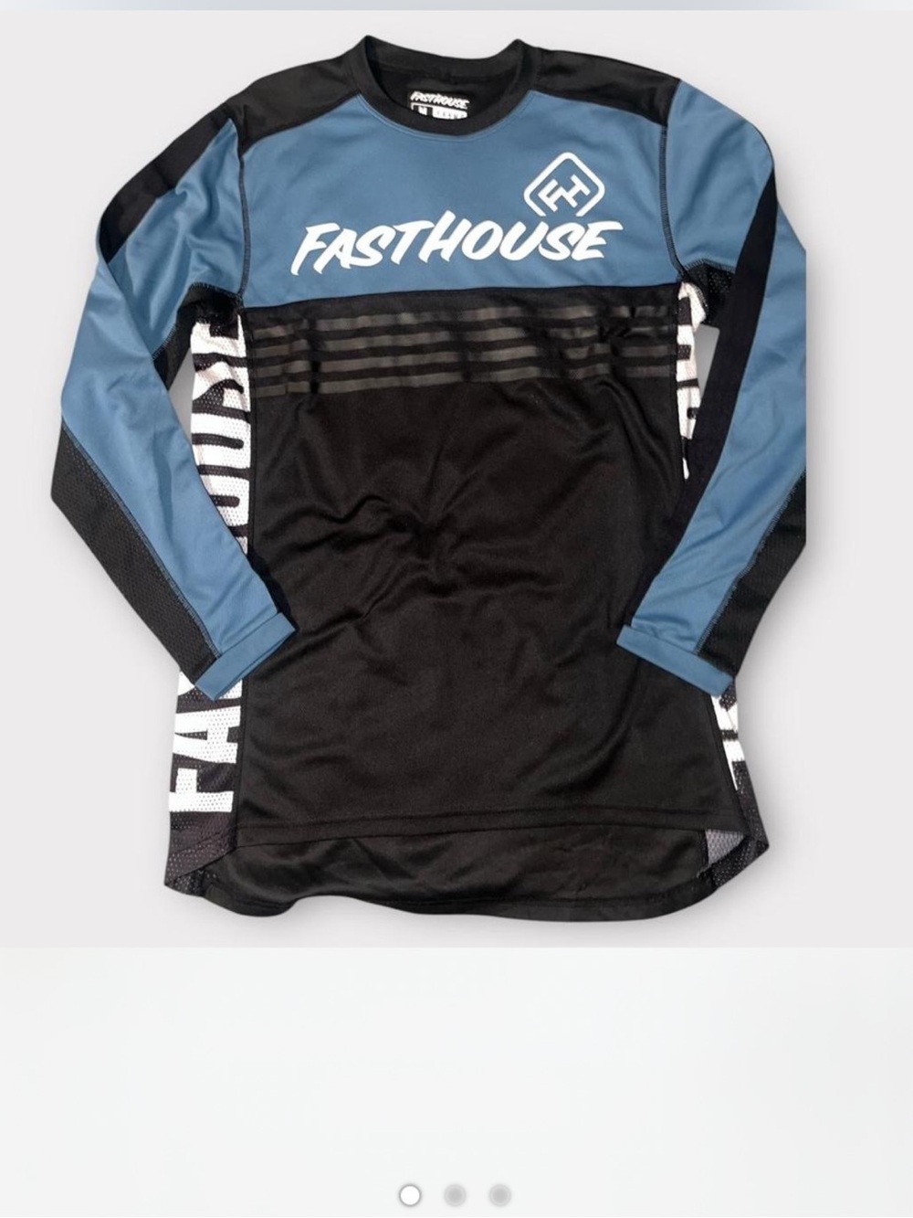 Fasthouse Men's Long Sleeve Blue and Black Jersey